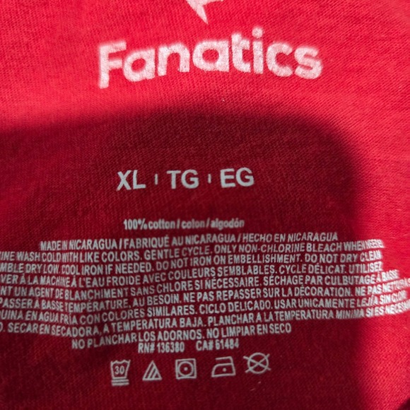 Fanatics Kansas City Chiefs Football T Shirt Red Mens XL Cotton NFL - Picture 4 of 7